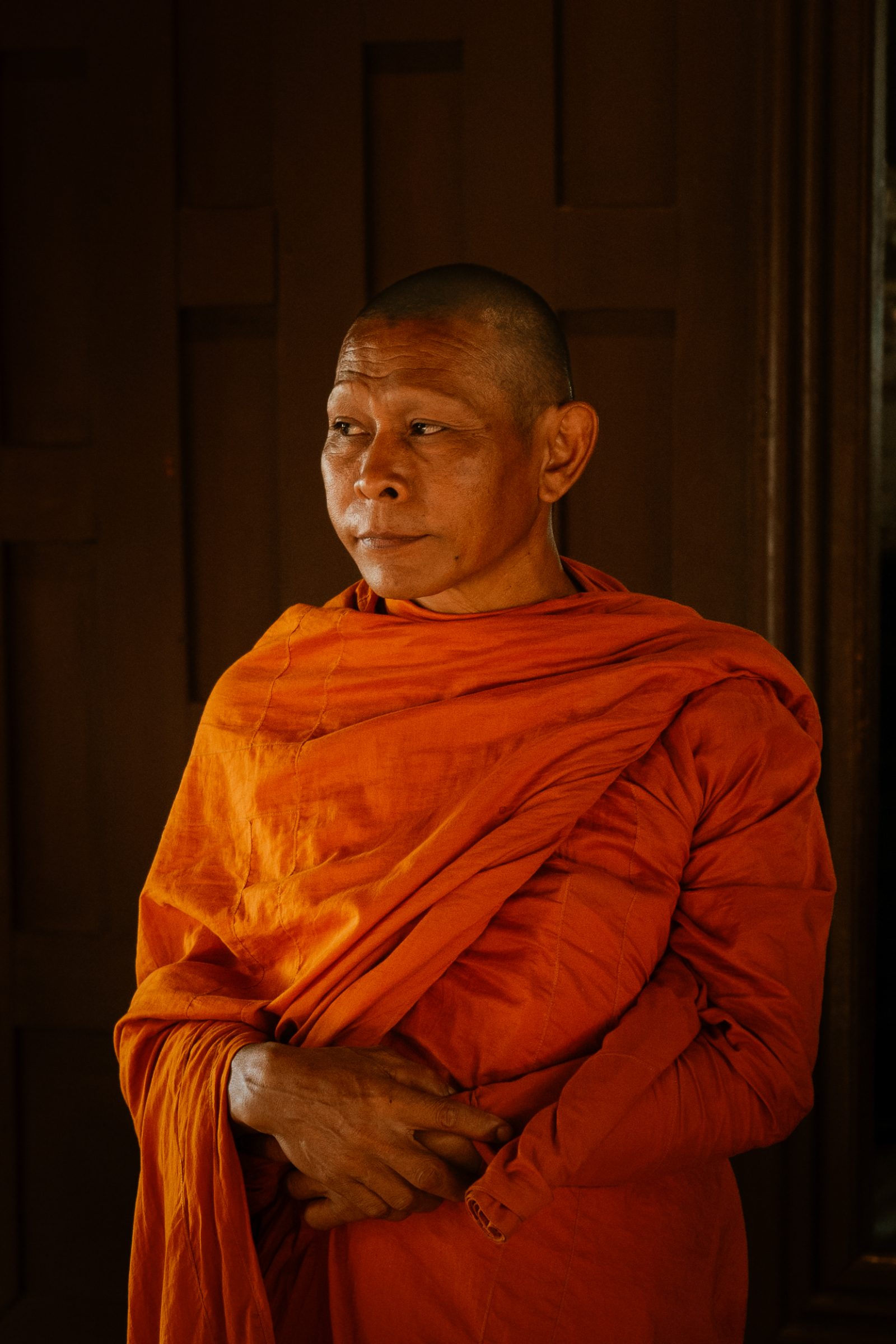 Portrait — a monk in a doorway