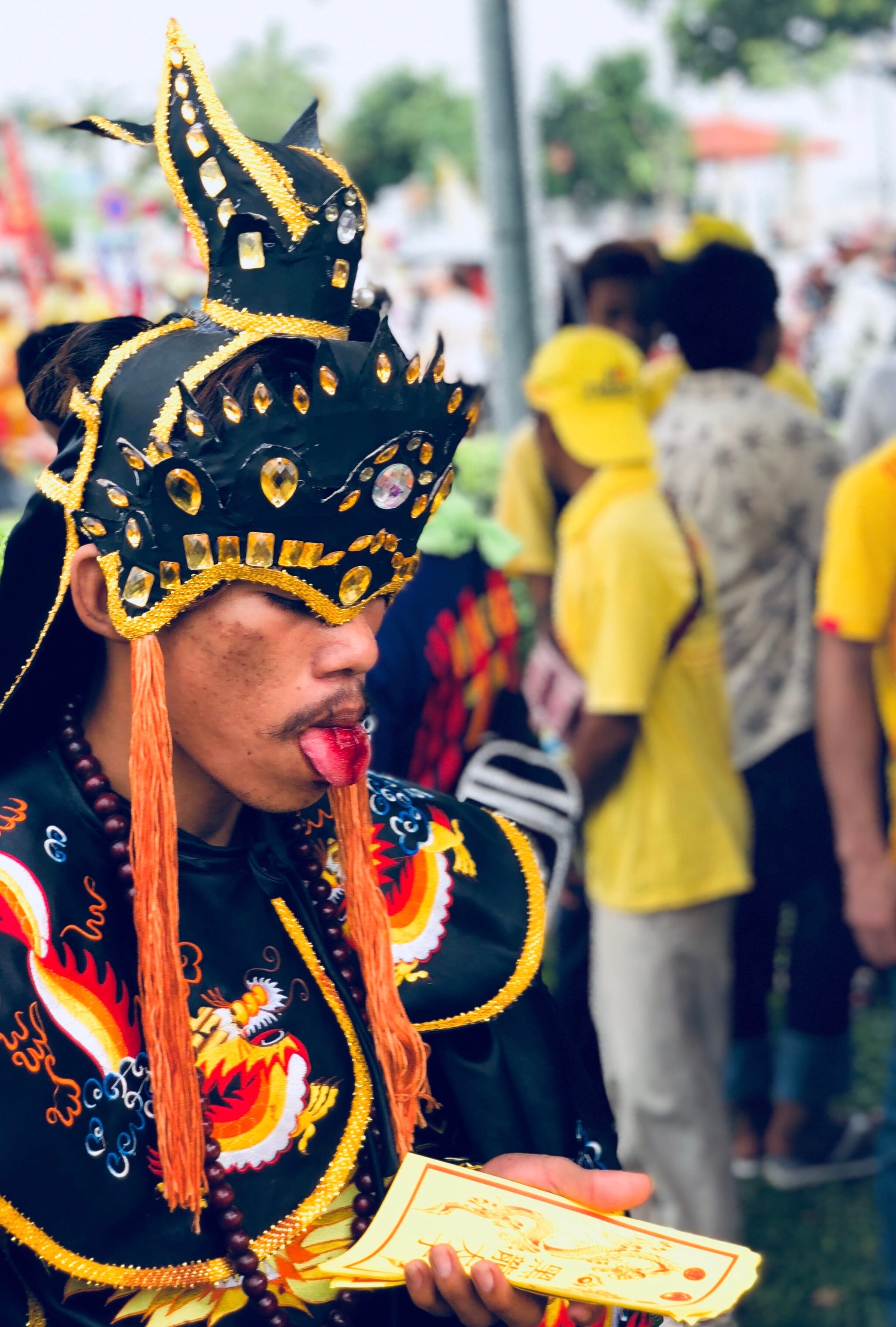 Mediums at a Phnom Penh festival