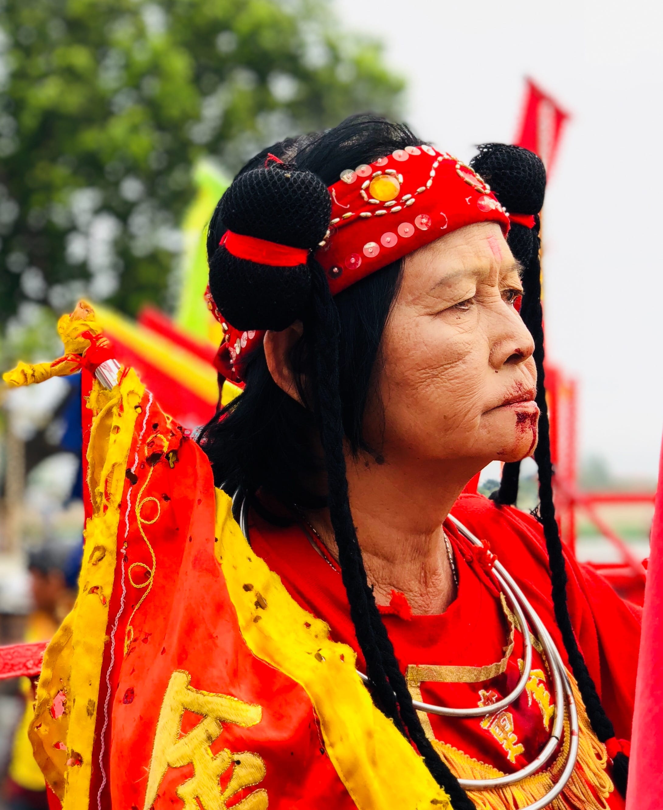 Mediums at a Phnom Penh festival