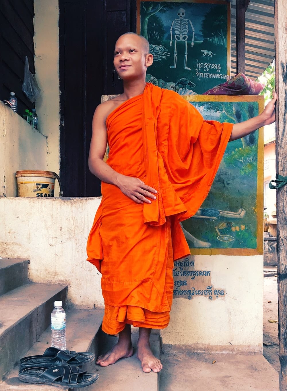 Young monks near the temples